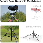 RAUBAY 24' Tall Tripod Stand, Extreme Tall Heavy Duty Sports Camera Video Tripod - Image 6