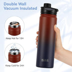 HASLE OUTFITTERS Insulated Water Bottle 22 oz Double Wall Stainless Steel Water - Image 3