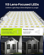 JACKYLED Motion Solar Lights Outdoor, 113 LED Cool White Bright Solar Flood - Image 3