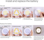 STAR-SPANGLED 3 Pack 2.8” Motion Sensor Lights Indoor AAA Battery Operated - Image 5