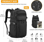 HUNTVP Tactical Backpack for Men 35L Military Backpack MOLLE 1000D Army Daypack - Image 4