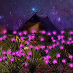 Kohlrabi Solar Garden Lights Outdoor, 6 Pack 48 LED Pink Firefly Lights - Image 6