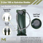 M MCGUIRE GEAR Hydration Bladder, 3L/100 oz. Water Bladder, Leak Proof - Image 2