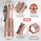 Fumete 20 Pieces LED Flashlight Mini 3 Mode Tactical Torch Small Water - Image 2