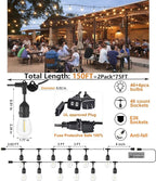 Outdoor String Lights for Outside LED 150 FT Shatterproof Patio Lights - Image 2