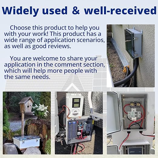 MAKERELE Large Junction Box Waterproof IP67 Plastic Outdoor Electrical Box and - Image 5