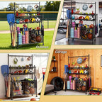 Large Sports Organizer for Garage, Ball Storage Rack Garage Sports Equipment - Image 9