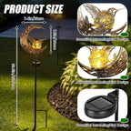 VIHOSE Solar Hummingbird Outdoor Lights Waterproof Moon Garden Stake Lights - Image 2