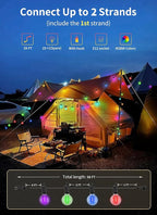 Brightown Outdoor String Lights 58 Feet G40 LED Patio Lights, 27 Plastic Edison - Image 5