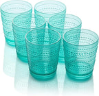 Santa Fe Teal Set of 6 Premium Acrylic DOF Glasses 16 oz – Unbreakable Drinkware by CERTIFIEDINTERNATIONAL