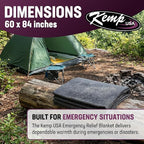 Kemp USA Emergency Relief Blanket Gray 60 x 84 Inch Multipurpose Disaster - Image 5