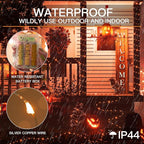 suddus Orange Halloween Fairy Lights Battery Operated, 66ft 200 LED Copper Wire - Image 4