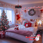 JMEXSUSS 66ft 200 LED Red and White Christmas Lights, Outdoor String Plug-in - Image 4