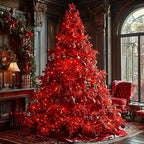 Upgraded 75.8 FT 200 LED Red Christmas Lights Outdoor Indoor, Memory Function & - Image 2