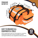 Primacare KB-RO74-O First Responder Trauma Bag, Side Pockets, Reflective Strip - Image 3
