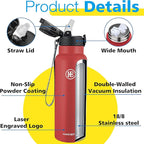 Han's Bottle Sports Water Bottle - 24 Oz - Image 5