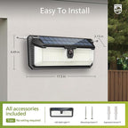 Philips Solar Lights Motion Sensor Outdoor, 258 LEDs Solar Powered Security - Image 3