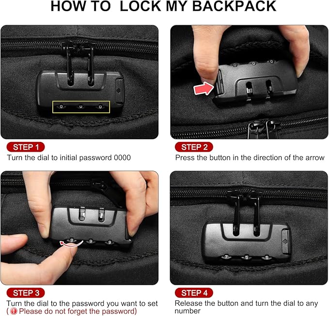 LOVEVOOK Travel Laptop Backpack Waterproof Anti Theft - Image 2