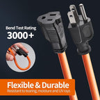 KTMC 50ft 16AWG Outdoor Extension Cord, Indoor/Outdoor 50-Foot SJTW 16/3 Gauge - Image 2