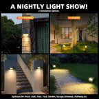 LEREKAM 3 Brightness Modes Solar Outdoor Lights, 360 Degree Adjustable Lighting - Image 3