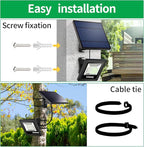 intelamp Solar Lights Outdoor, 4400mAh Solar Powered Flood Lights, Security - Image 7