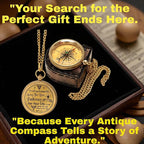 Handmade Brass Antique Compass - Image 6