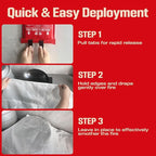 Emergency Fire Blanket 4 Pack 40"x40", Essential Fire Safety Blanket - Image 5