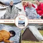 6 Pack - Large 82” x 62” Survival Emergency Mylar Thermal Blankets, Thermal - Image 4