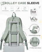 SEAFEW Green Backpack for Girls Women Waterproof High School Book Bag Cute - Image 6
