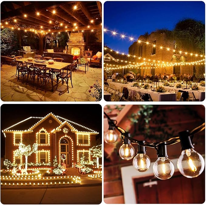 VerRon 100FT LED G40 Globe String Lights, Waterproof Shatterproof Outdoor Patio - Image 8