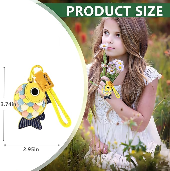 Leather Keychain Holder Case Compatible - Image 2