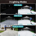 USTELLAR 100W 10000LM LED Security Lights Motion Sensor Outdoor, Remote Control - Image 5