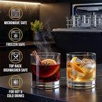 Bravario Unbreakable Whiskey Glasses, Plastic Rocks Glasses — 12.5 oz Clear - Image 5