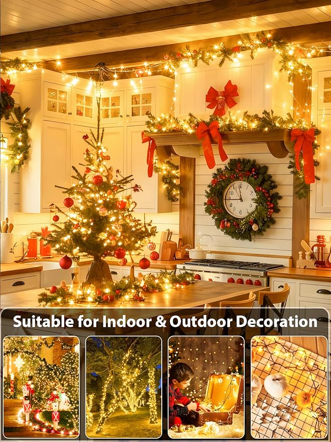 99FT 300 LED Christmas Decoration Lights Outdoor/Indoor, Memory Function & - Image 5