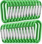 STURME 2" Aluminum D Ring Carabiners Clip D Shape Spring Loaded Gate Small by STURME