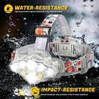 MIOISY Headlamp Rechargeable, 8 LED Super Bright Head Lamp - Image 5