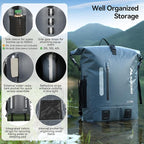 MARCHWAY Roll Top Waterproof Backpack, Floating Dry Bag 20L/30L/45L - Image 2