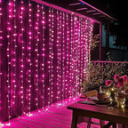Dazzle Bright 300 LED Curtain String Lights, Valentine's Day Fairy Lights - Image 6