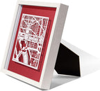 O3 Design Studio Washington D.C. Cut Map Framed, 9x9 inches, Paper Cutting Art - Image 2