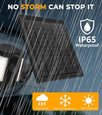 8W Solar Panel for Ring Camera, Spotlight Cam Battery, Includes Barrel Plug to - Image 7