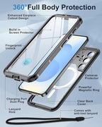 for Samsung Galaxy S25 Waterproof Case, Magnetic Heavy Duty Military Grade - Image 4