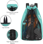WANDF Swim Bag Mesh Drawstring Backpack Beach Backpack - Image 6