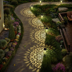 gardencave 6 Pack Solar Lights Outdoor Garden Decorative Mandala Solar Pathway - Image 4