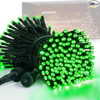 JMEXSUSS 200 LED Christmas Lights Outdoor, 66ft Connectable Green String Lights by JMEXSUSS