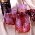 Lueumxc 40 Pack Plastic Ribbed Wine Glasses, 14Oz Origami Disposable Wine - Image 5