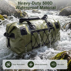 Waterproof Duffel Bag, 70L Large Motorcycle Dry Backpack, Heavy-Duty Roll Top - Image 6