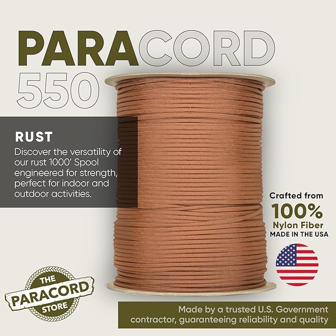 The Paracord Store | Type III 550 Paracord - 250 FT Spool - Image 2