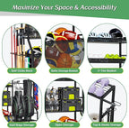 Large Sports Organizer for Garage, Ball Storage Rack Garage Sports Equipment - Image 7