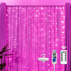 Brightown 300 LED Pink Fairy Curtain Lights, 9.8ft x 9.8ft String Lights by Brightown