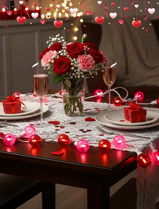 25FT G40 LED Outdoor Valentine's Day String Lights, Hanging Patio Lights - Image 6